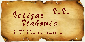 Velizar Vlahović vizit kartica